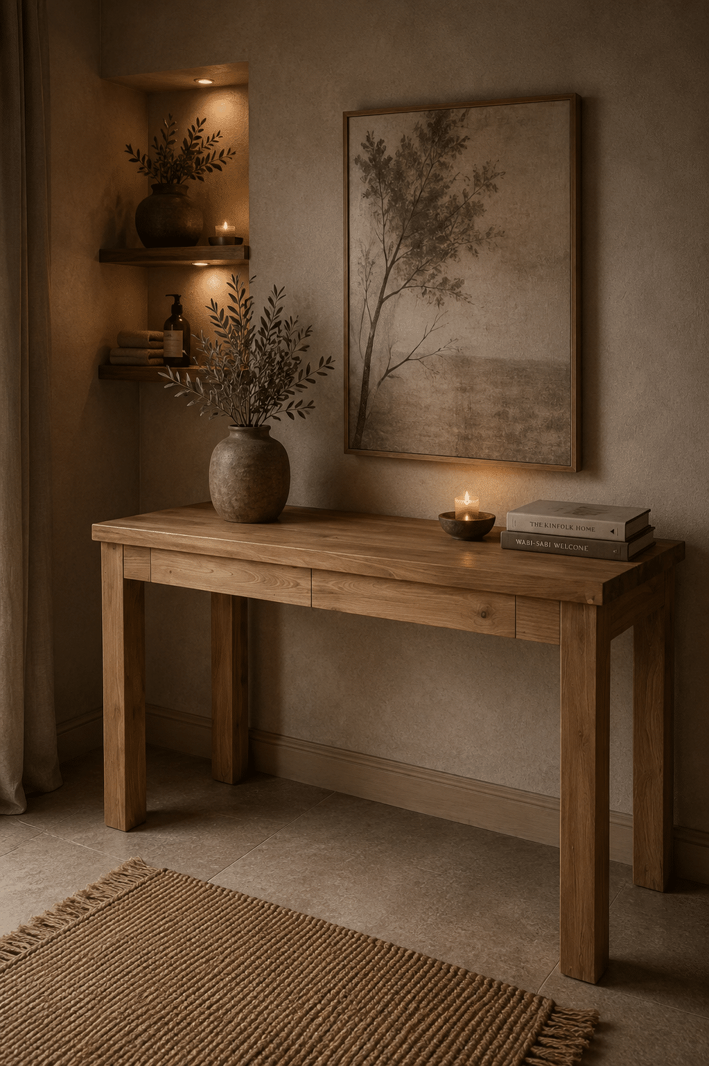 Teak houten side table Teak houten side table