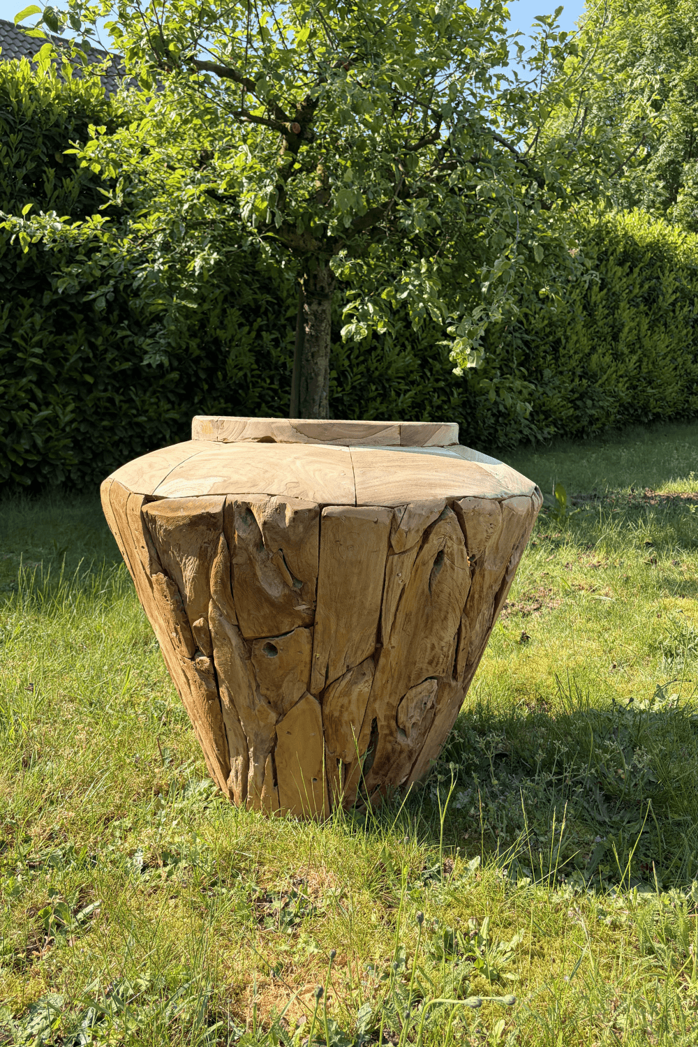 Teak houten wortel teak vaas pot voor buite Teak houten wortel teak vaas pot voor buite