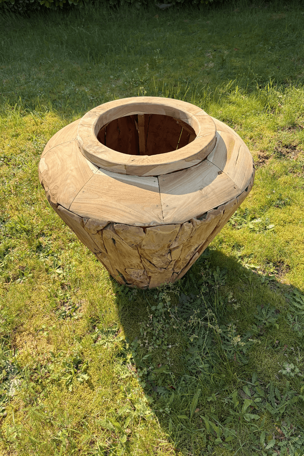 Teak houten wortel teak vaas pot voor buite Teak houten wortel teak vaas pot voor buite