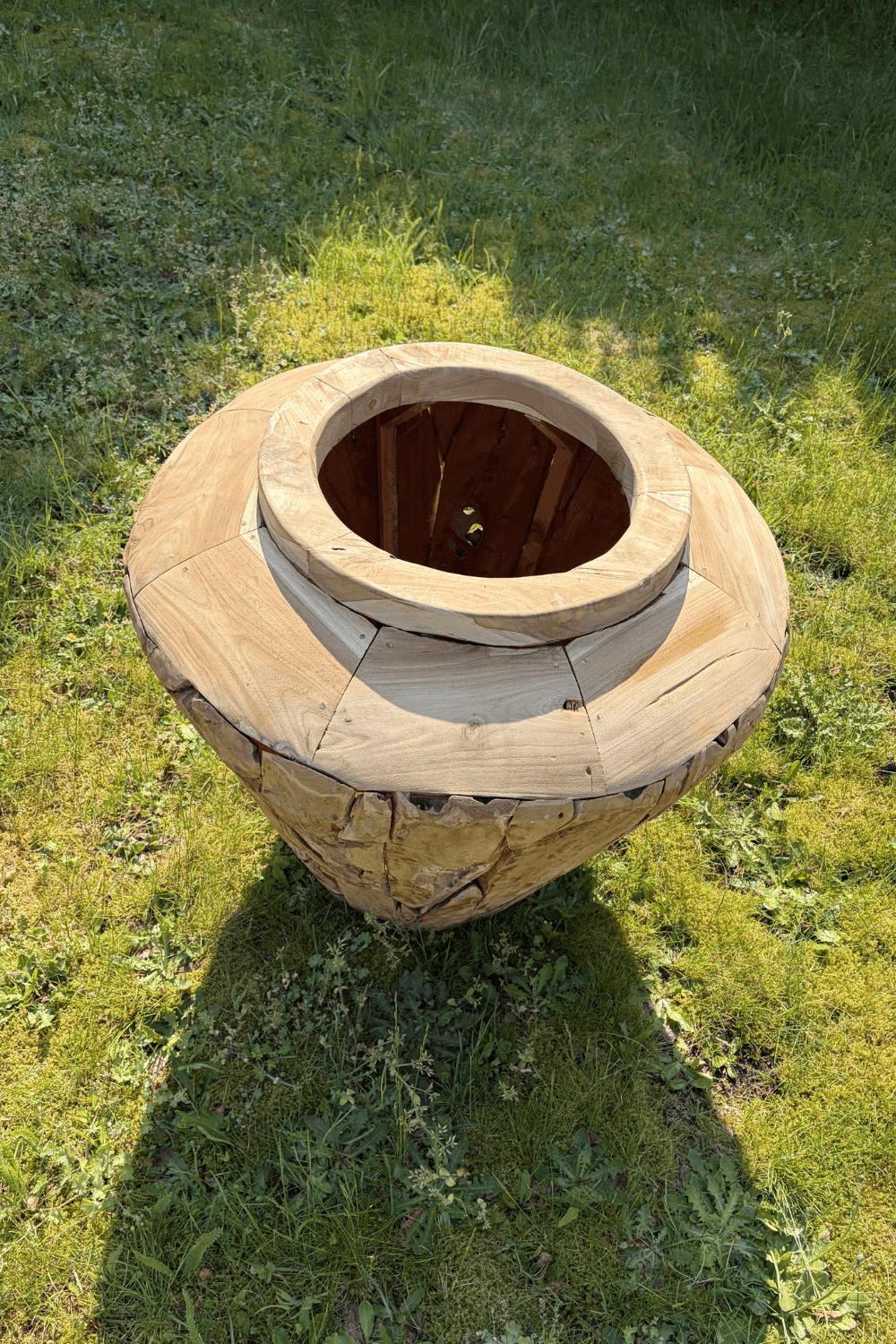 Teak houten wortel teak vaas pot voor buite Teak houten wortel teak vaas pot voor buite
