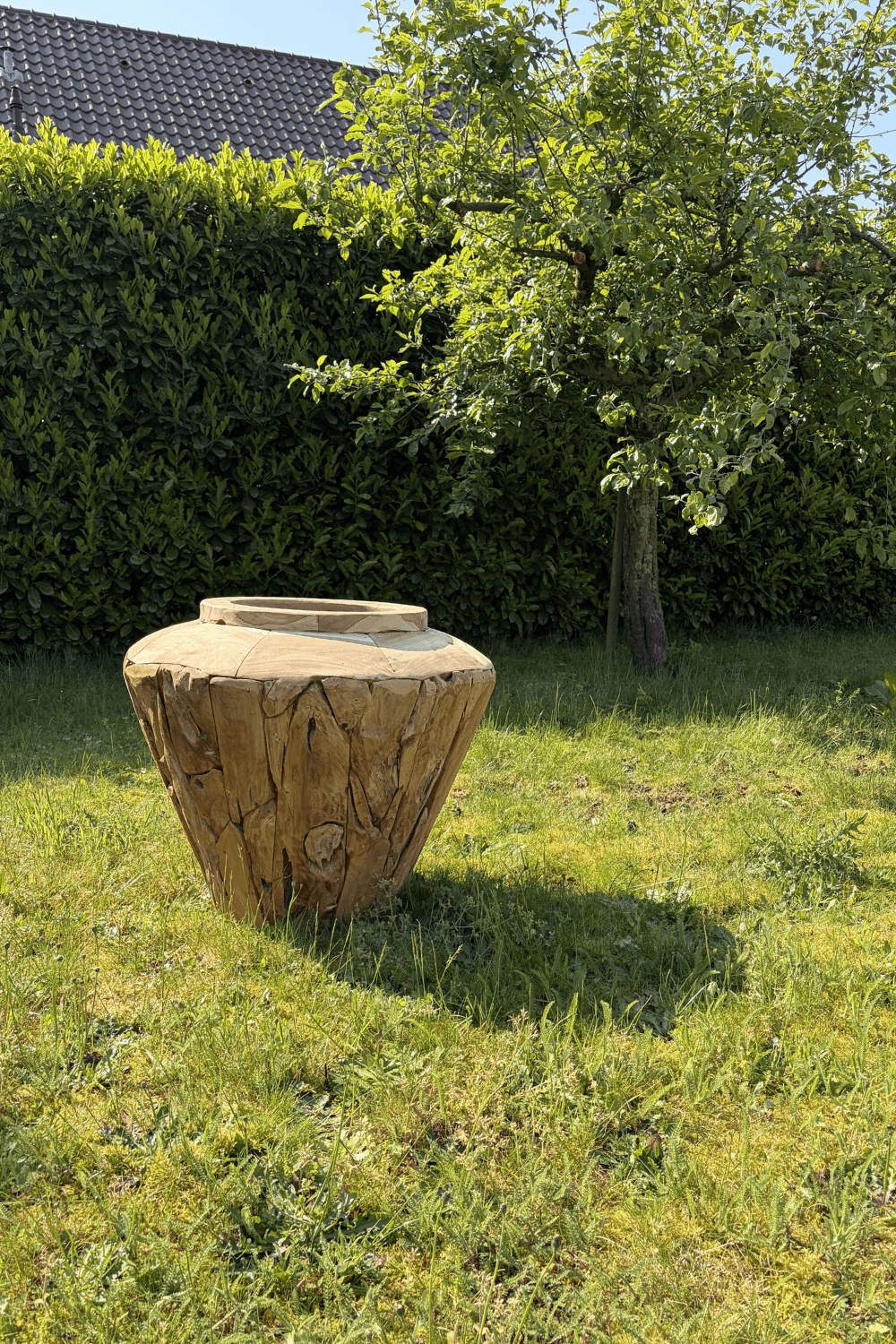 Teak houten wortel teak vaas pot voor buite Teak houten wortel teak vaas pot voor buite
