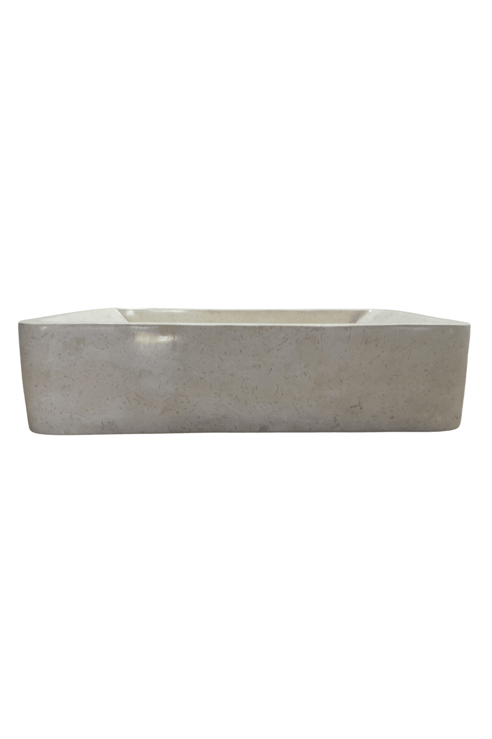 Witte marmeren wasbak rechthoekkig met ronde hoeken 50x 35x12 cm Witte marmeren wasbak rechthoekkig met ronde hoeken 50x 35x12 cm
