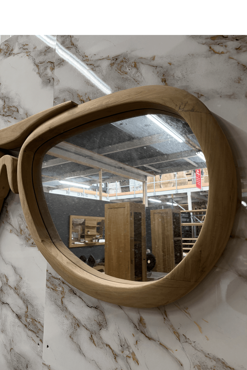 houten Zonnenbril spiegel 150x55 cm houten Zonnenbril spiegel 150x55 cm