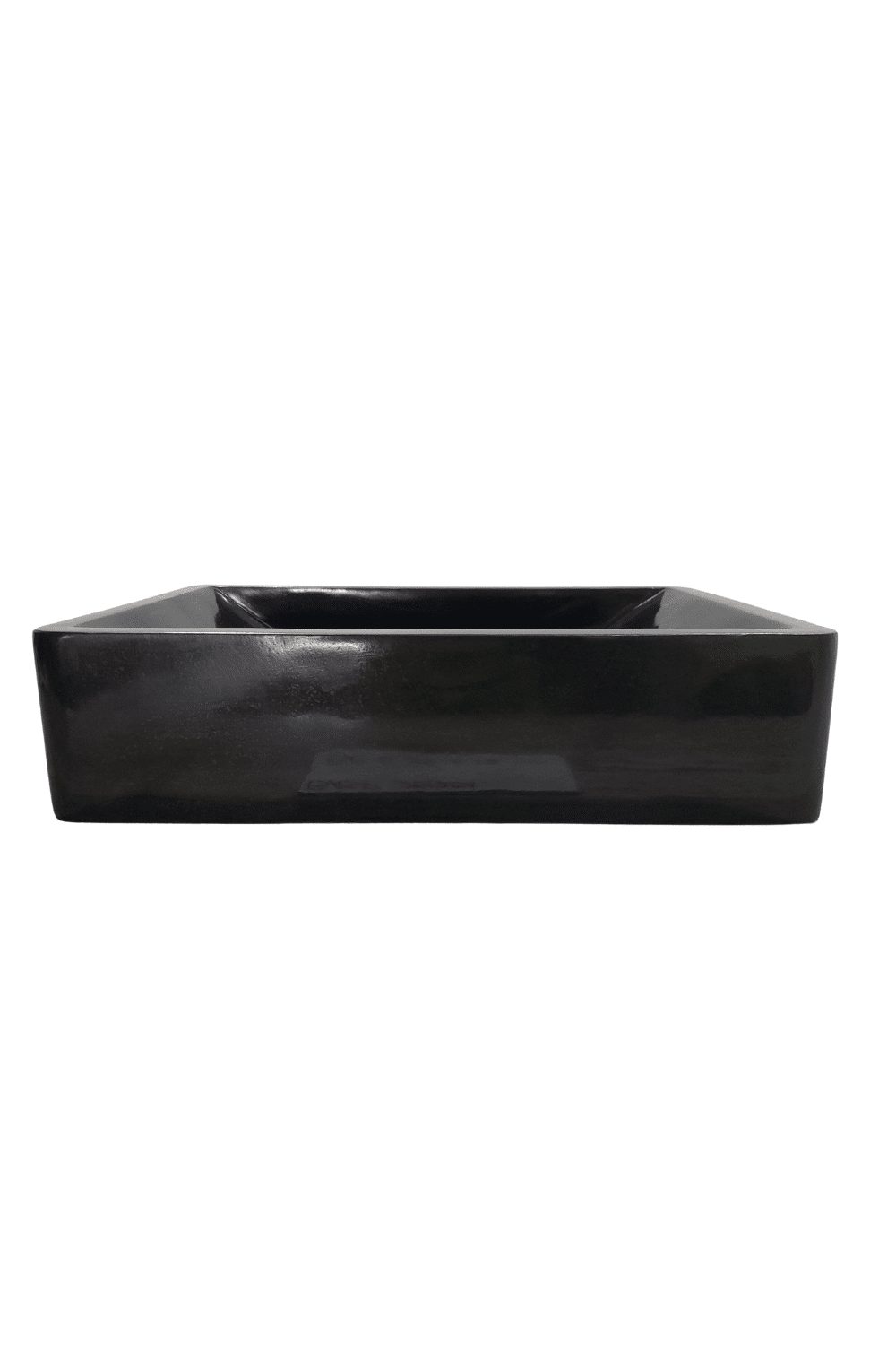 Zwarte natuurstenen wasbak 50x35x12 cm
