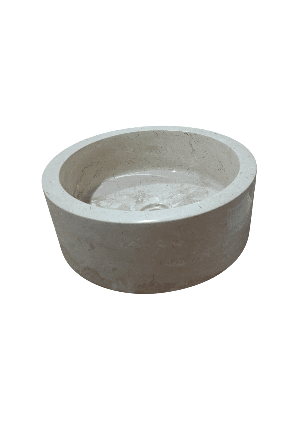 creme marmeren wasbak rond 40x40x15 cm cilinder creme marmeren wasbak rond 40x40x15 cm cilinder