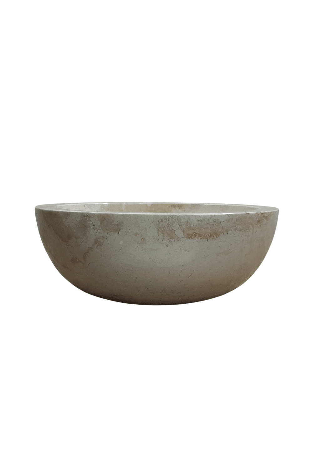 creme marmeren wasbak rond 40x40x15 cm polish bowl