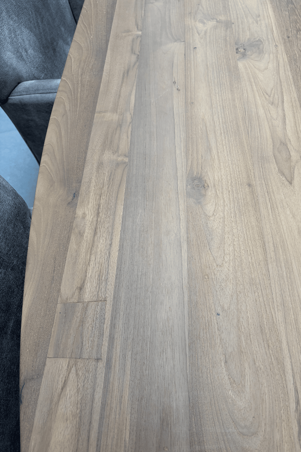 teak houten Deens ovale tafel 300x110x77 cm 5 cm dik blad