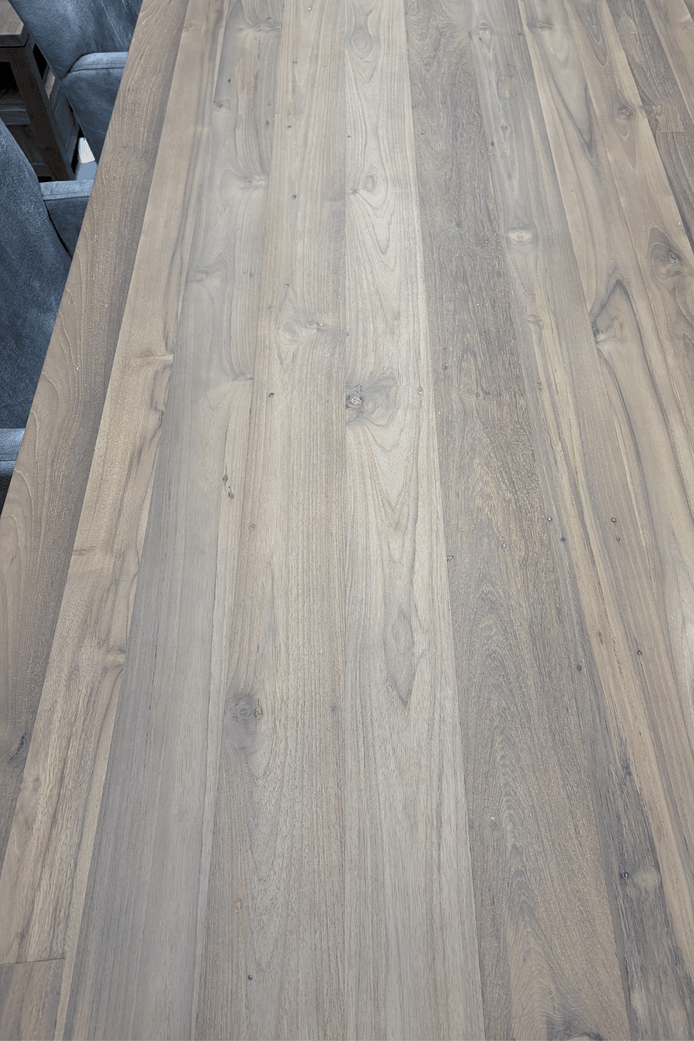teak houten Deens ovale tafel 300x110x77 cm 5 cm dik blad