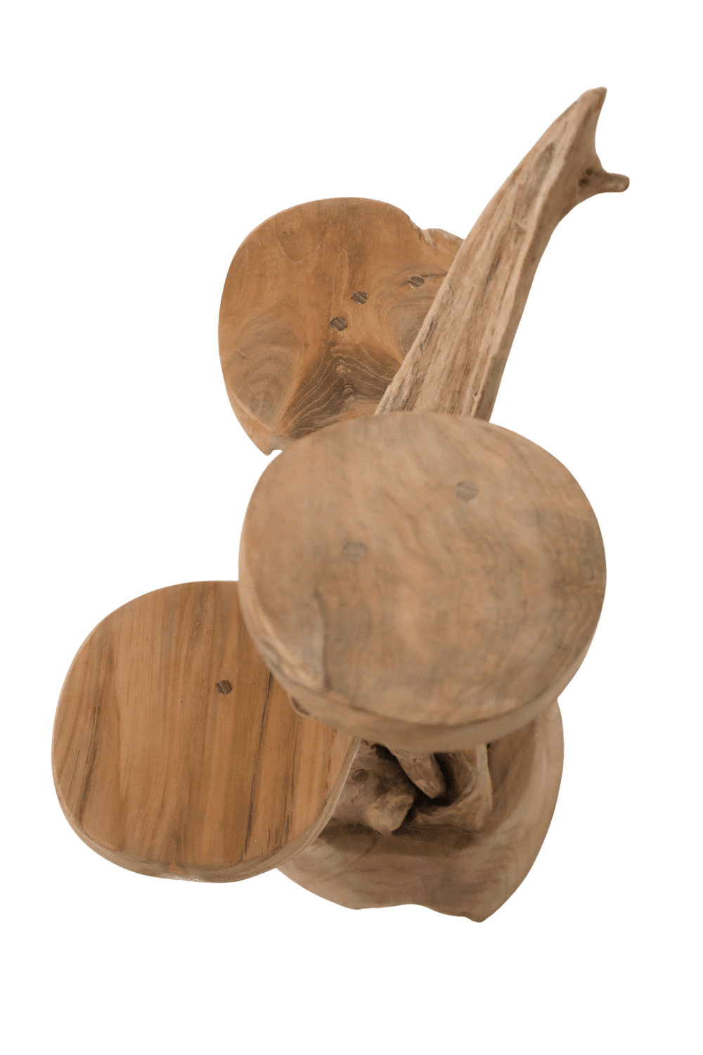 teak houten display etagere plantentafel klein 45x30x62 cm 3 plateau's