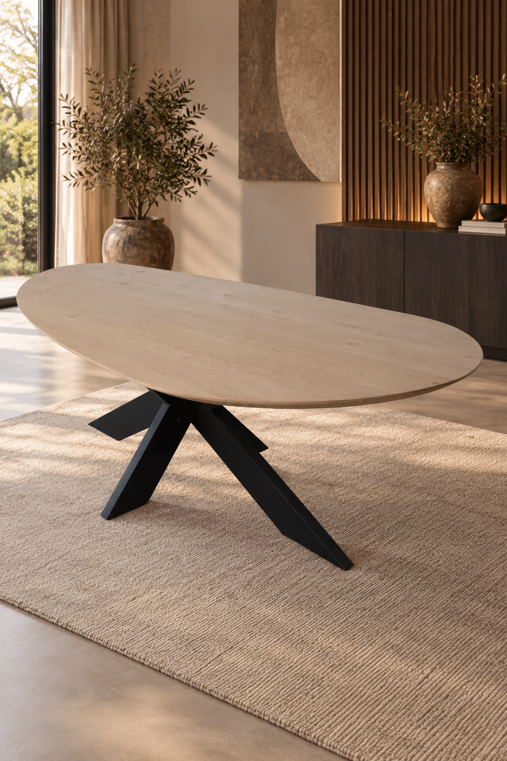 Eiken-organische-vorm-eettafel-270x109x77-cm Eiken-organische-vorm-eettafel-270x109x77-cm