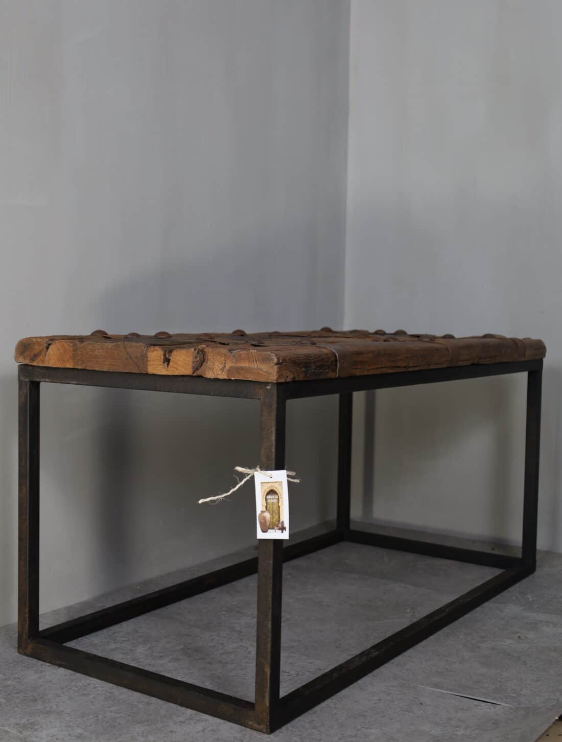 Landelijke salontafel deur salontafel oud ruw hout 100x50x50 cm
