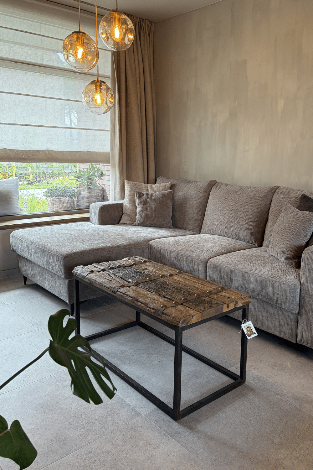 Landelijke salontafel deur salontafel oud ruw hout 100x50x50 cm