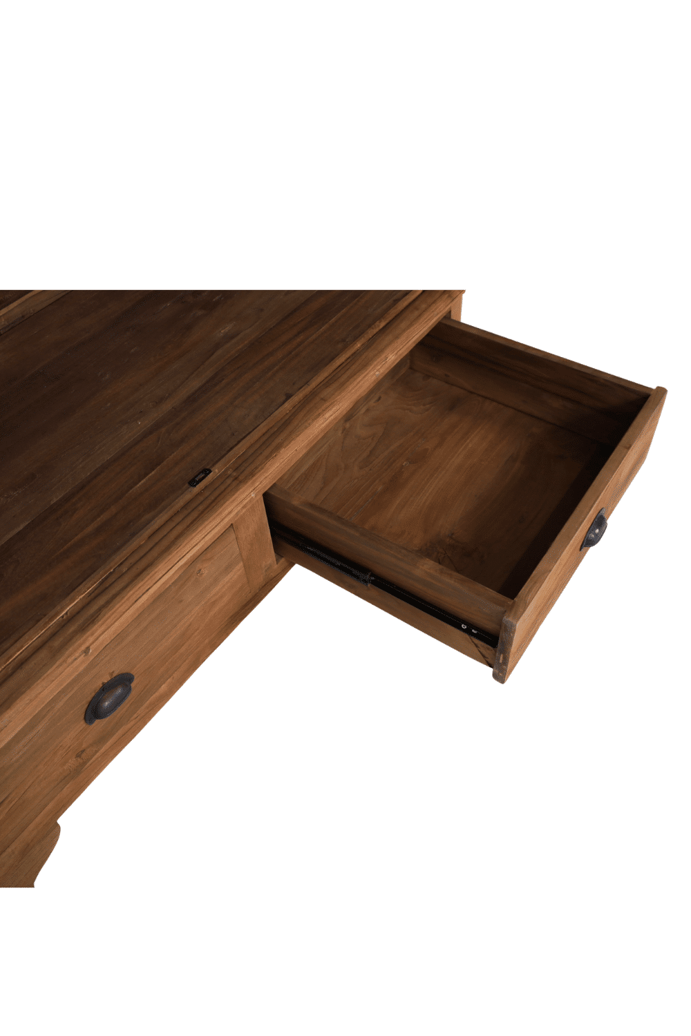 Teak houten opbergkast broodkast met dichte deuren 133x65x250 cm