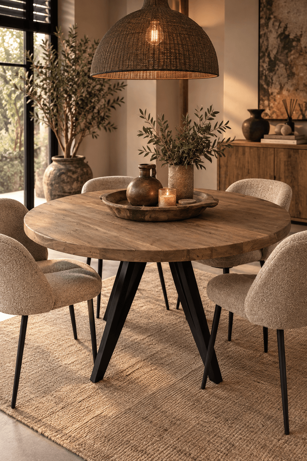 ronde-teak-houten-rural-eettafel-140-cm ronde-teak-houten-rural-eettafel-140-cm