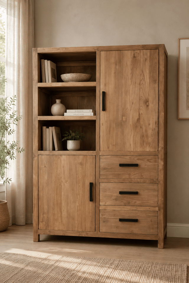 Block-kast-teak-hout-130x50x190-cm