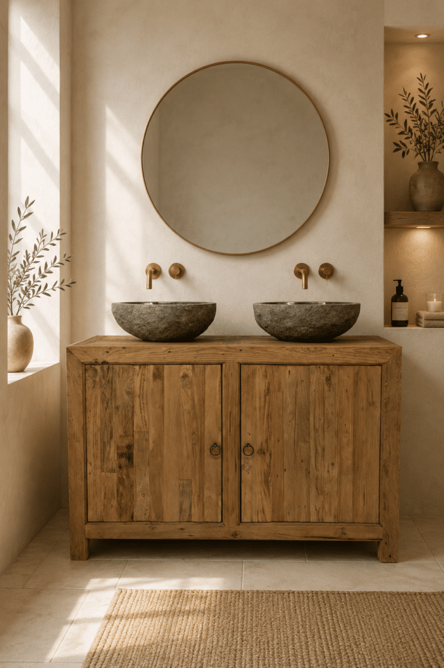 teak houten badkamermeubel