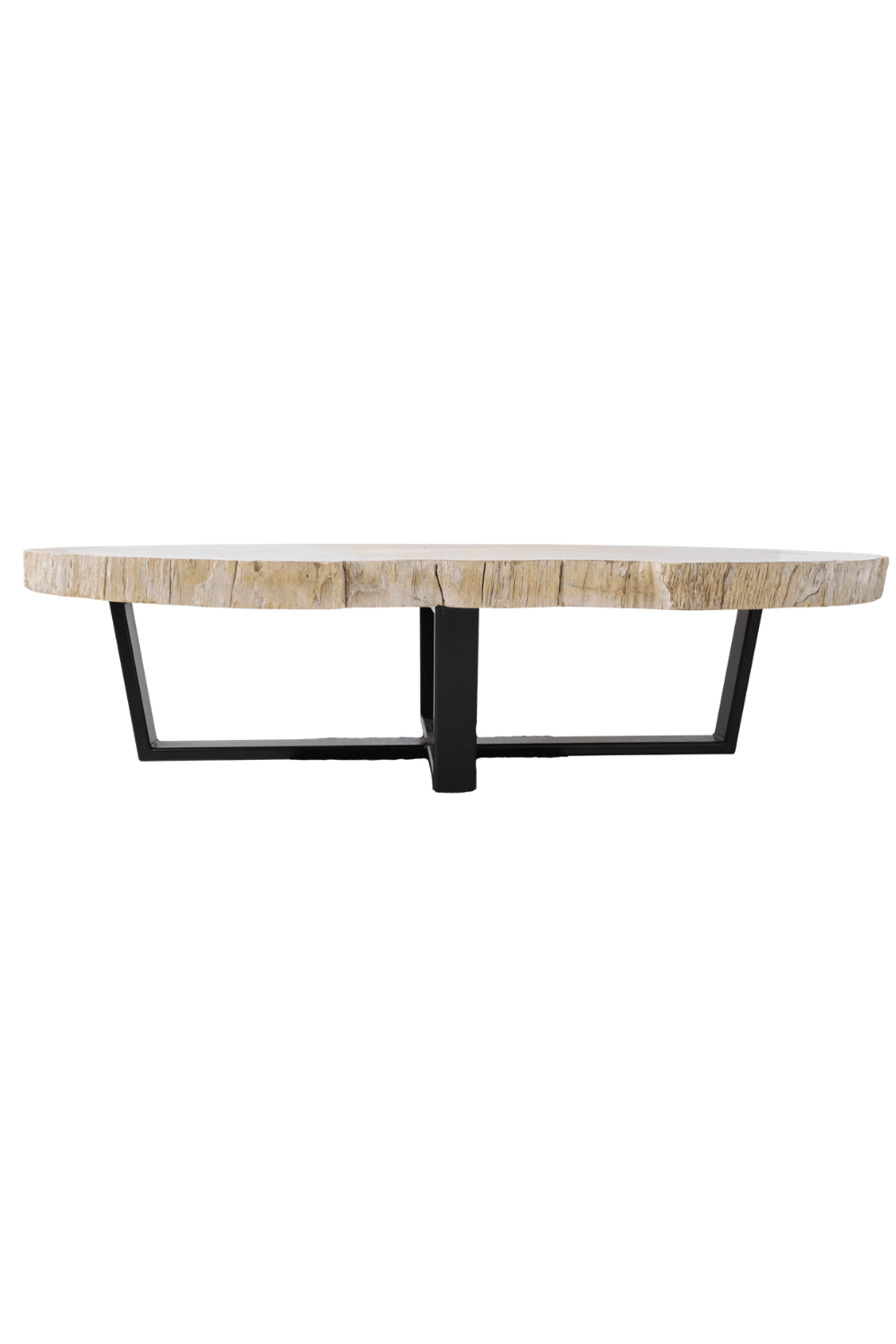 Luxe versteend houten grote salontafel 174 x 109x 8 cm