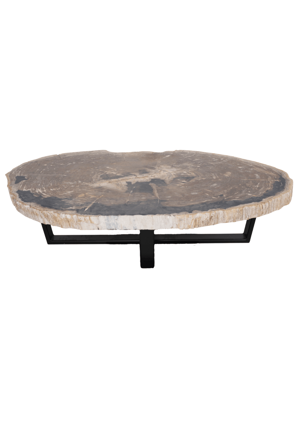 Luxe versteend houten grote salontafel 174 x 109x 8 cm