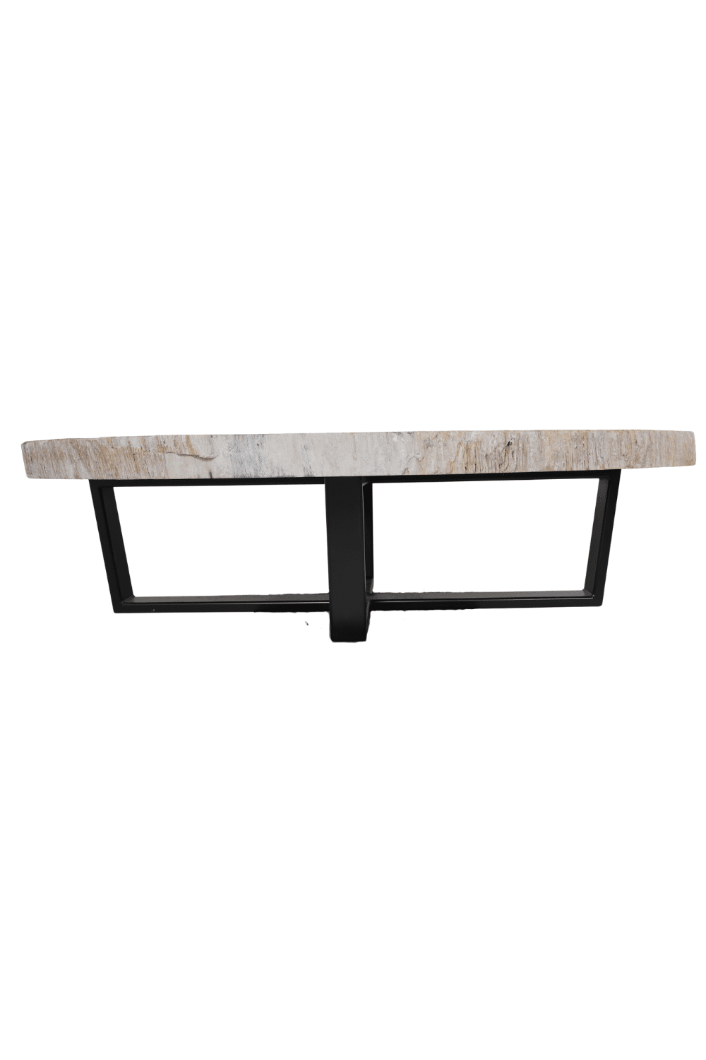 Luxe versteend houten grote salontafel 174 x 109x 8 cm