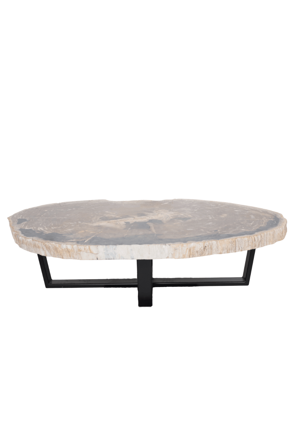 Luxe versteend houten grote salontafel 174 x 109x 8 cm