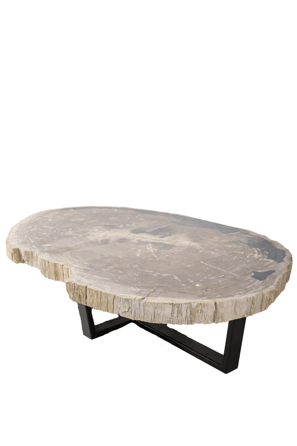 Luxe versteend houten grote salontafel 174 x 109x 8 cm