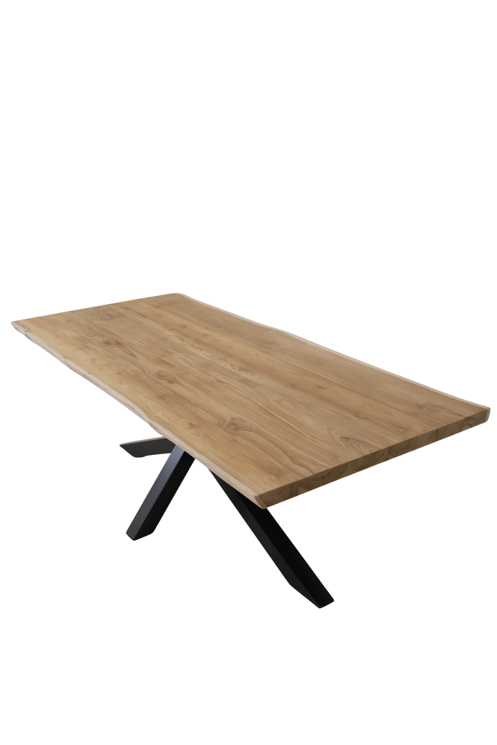 Massief Teak houten boomstam tafel met wangkant 220x102x78 cm Massief Teak houten boomstam tafel met wangkant 220x102x78 cm