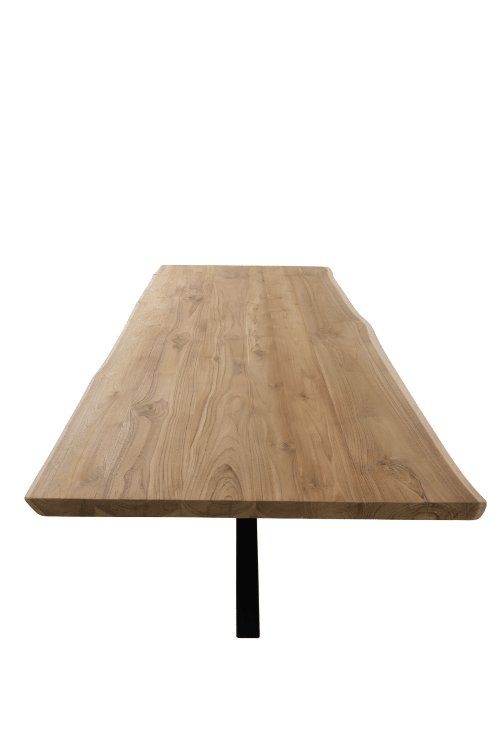 Massief Teak houten boomstam tafel met wangkant 220x102x78 cm Massief Teak houten boomstam tafel met wangkant 220x102x78 cm
