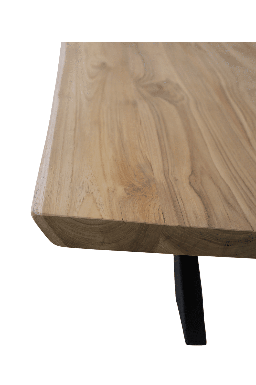 Massief Teak houten boomstam tafel met wangkant 220x102x78 cm Massief Teak houten boomstam tafel met wangkant 220x102x78 cm