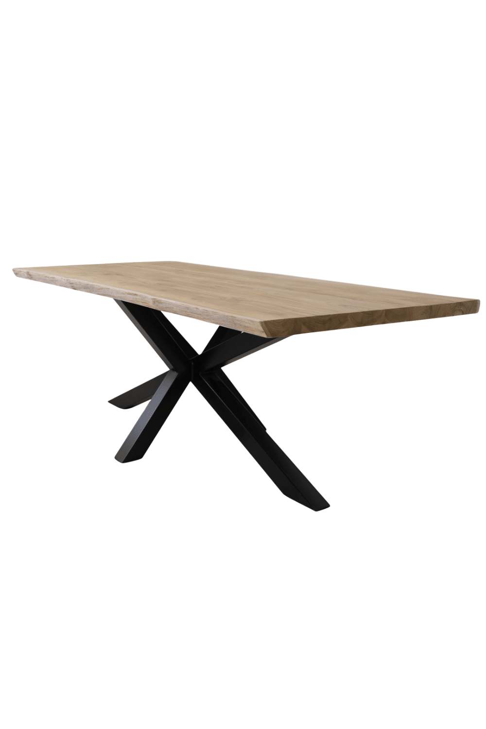 Massief Teak houten boomstam tafel met wangkant 220x102x78 cm Massief Teak houten boomstam tafel met wangkant 220x102x78 cm