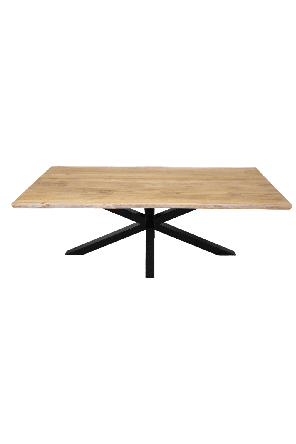 Massief Teak houten boomstam tafel met wangkant 220x102x78 cm Massief Teak houten boomstam tafel met wangkant 220x102x78 cm