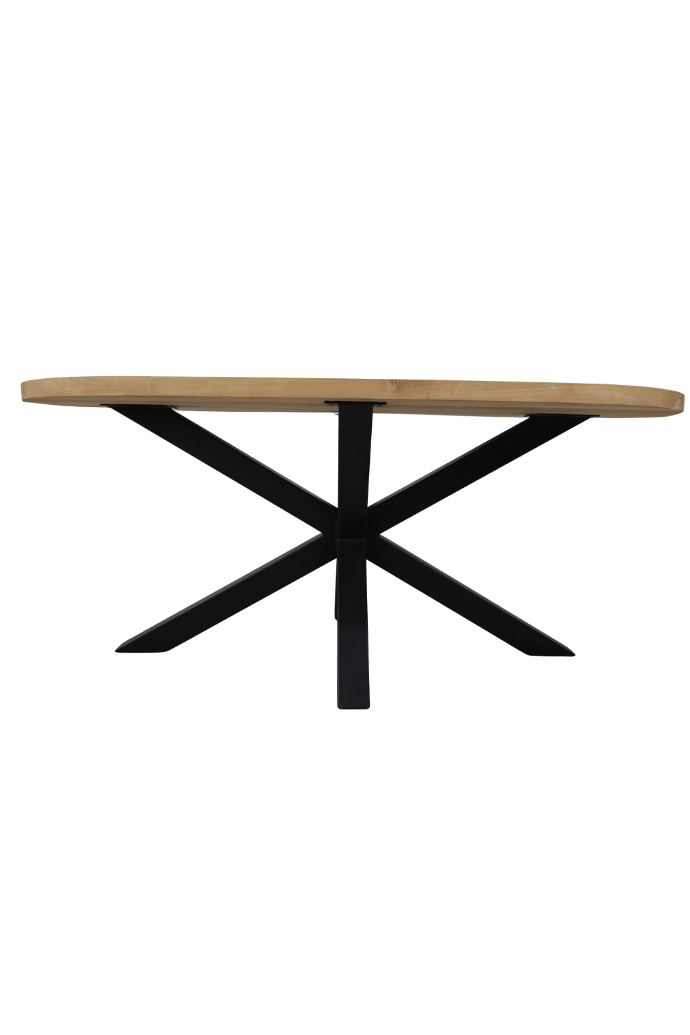 Massief teak houten afgeronde eetkamertafel 180x89x78 cm Massief teak houten afgeronde eetkamertafel 180x89x78 cm