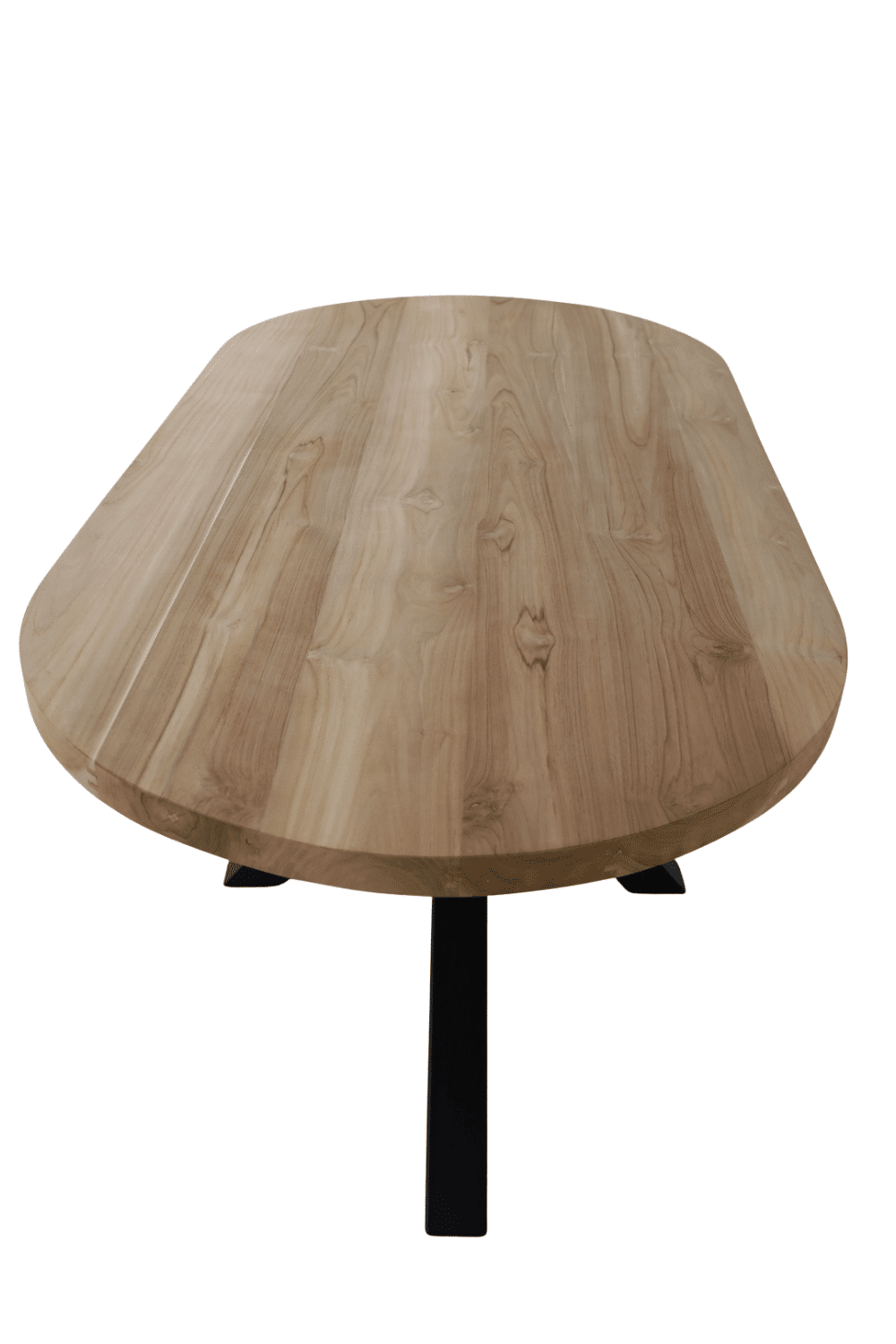 Massief teak houten afgeronde eetkamertafel 180x89x78 cm Massief teak houten afgeronde eetkamertafel 180x89x78 cm