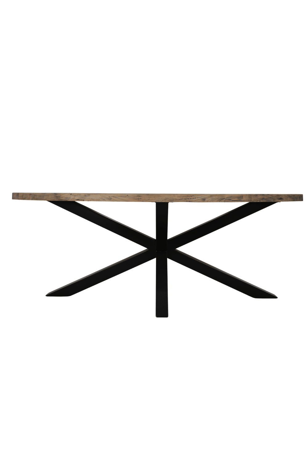 Massief teak houten ovale tafel 217x110x78 cm