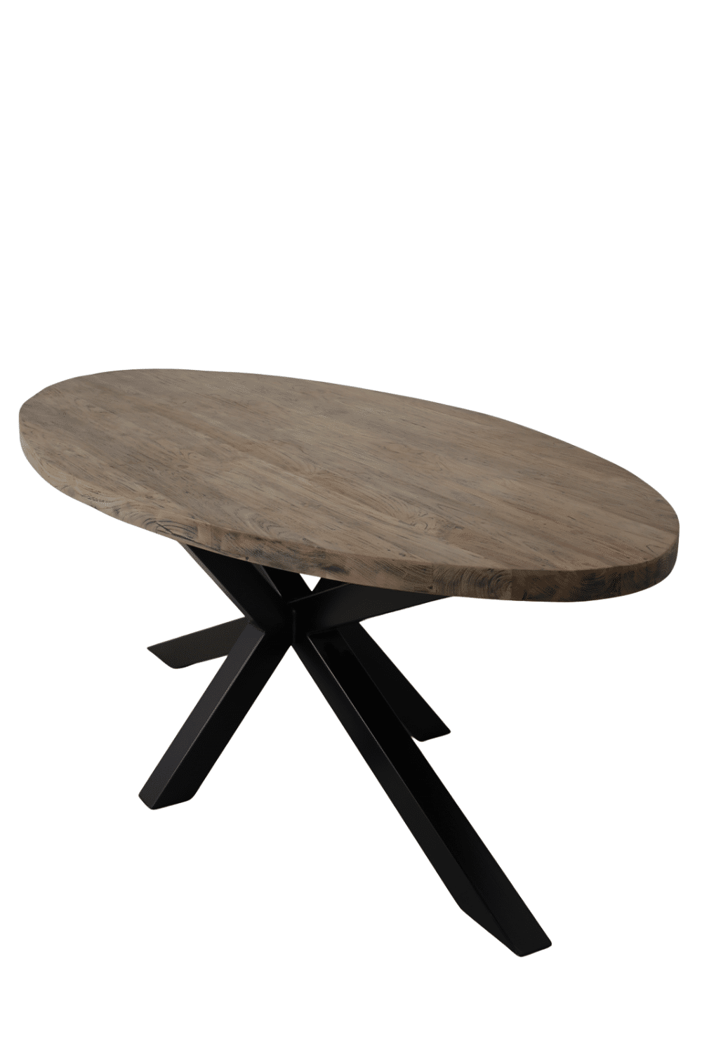 Massief teak houten ovale tafel 217x110x78 cm