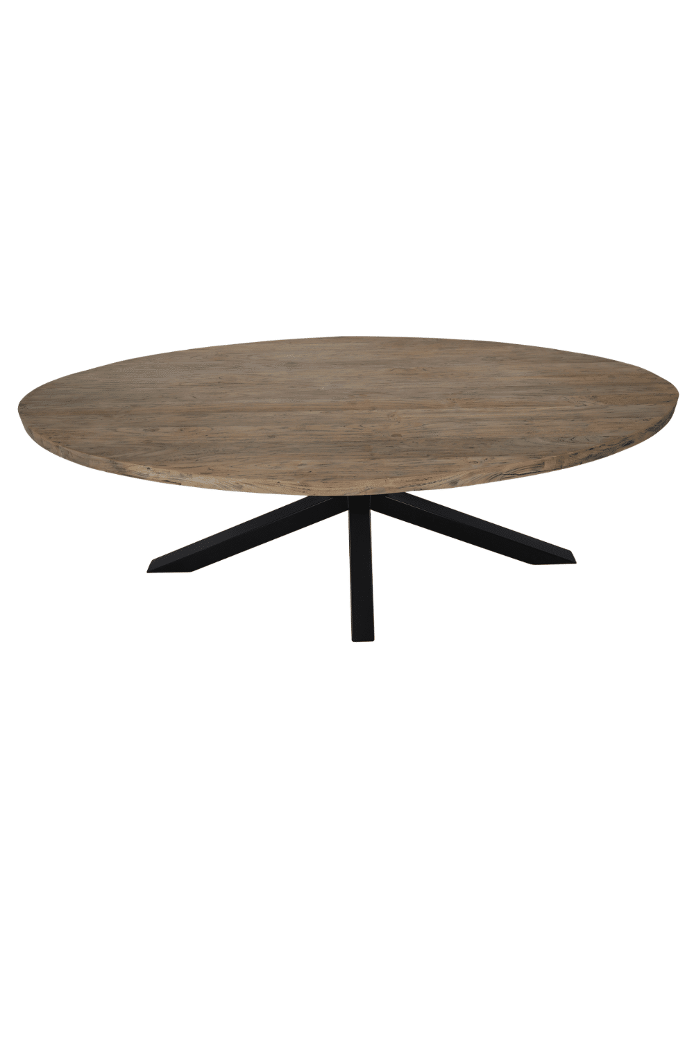 Massief teak houten ovale tafel 217x110x78 cm