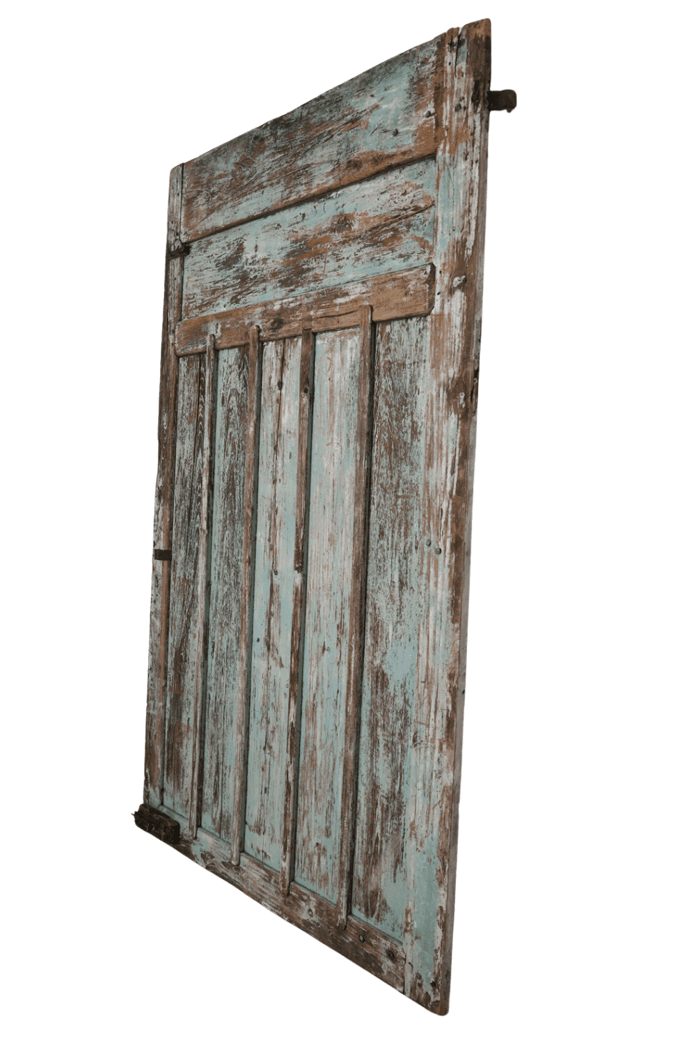 Oude groene deur teak hout 147x235x3 cm