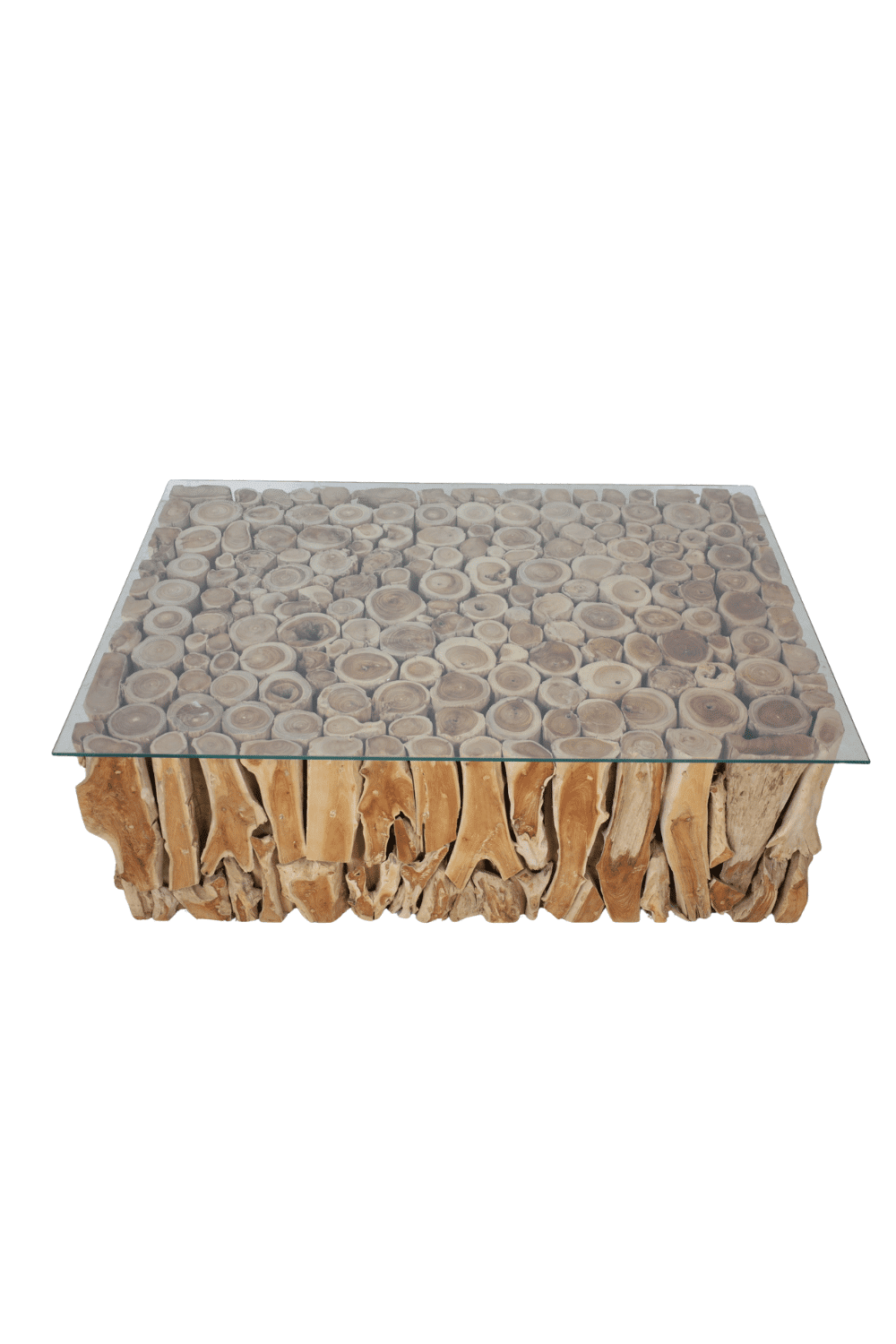 Salontafel wortel teak met glasplaat 122x82x41 cm Salontafel wortel teak met glasplaat 122x82x41 cm