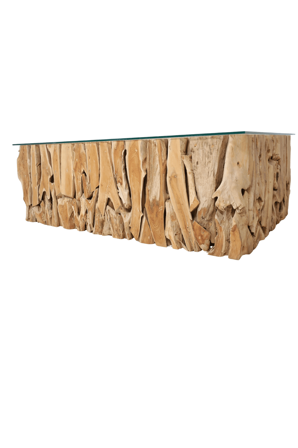 Salontafel wortel teak met glasplaat 122x82x41 cm Salontafel wortel teak met glasplaat 122x82x41 cm