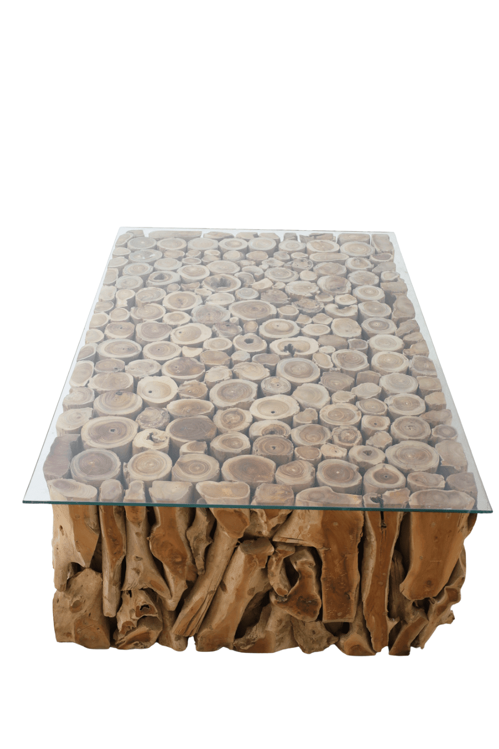 Salontafel wortel teak met glasplaat 122x82x41 cm Salontafel wortel teak met glasplaat 122x82x41 cm