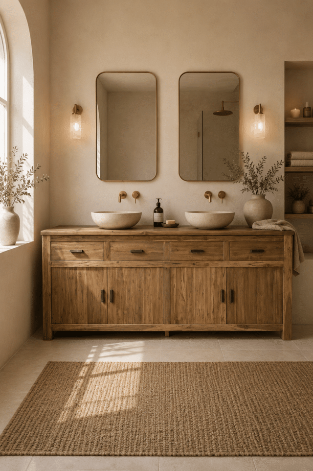 teak houten badkamermeubel