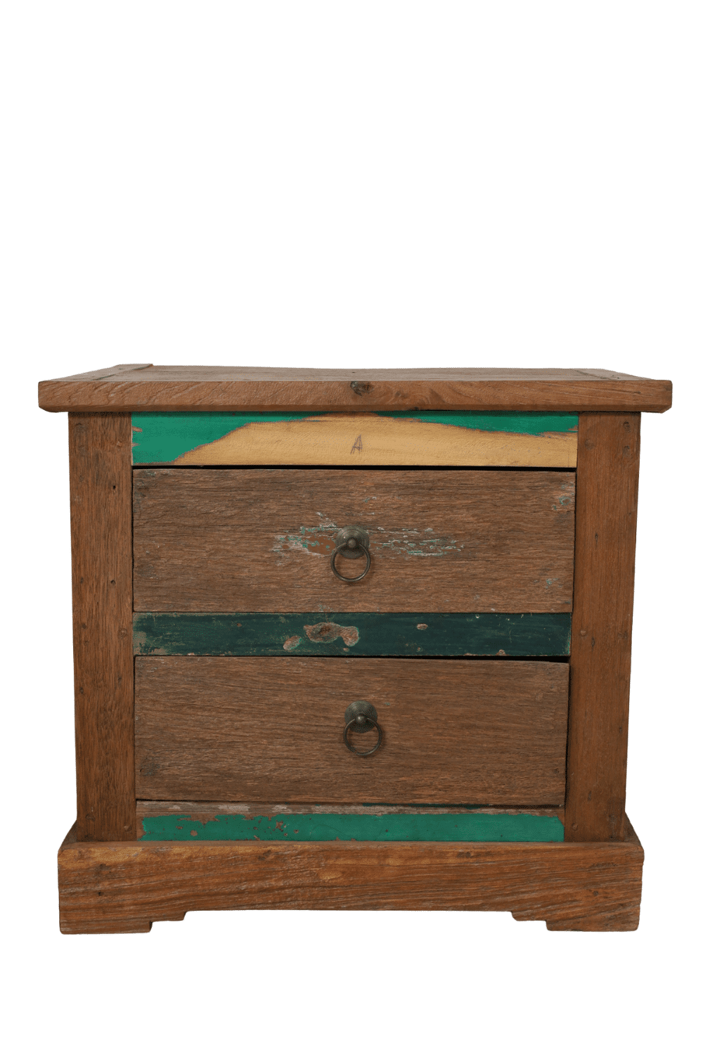 Set van 2 rustiek boten houten Nachtkastje 54x41x50 cm