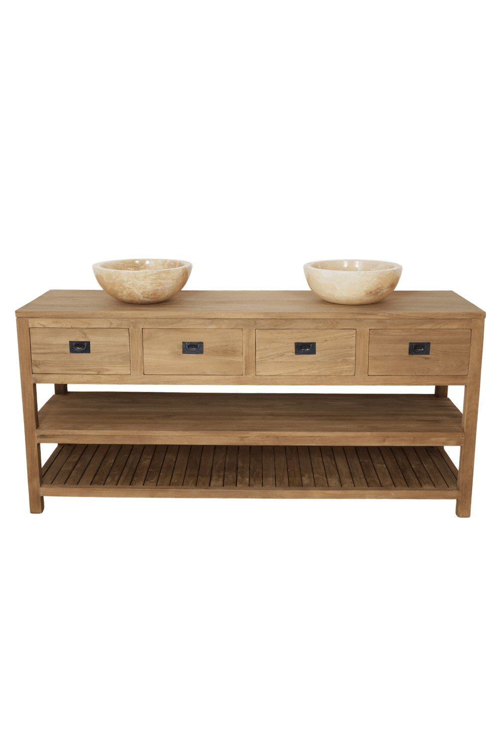 Teak houten badkamermeubel 180x50x85 cm