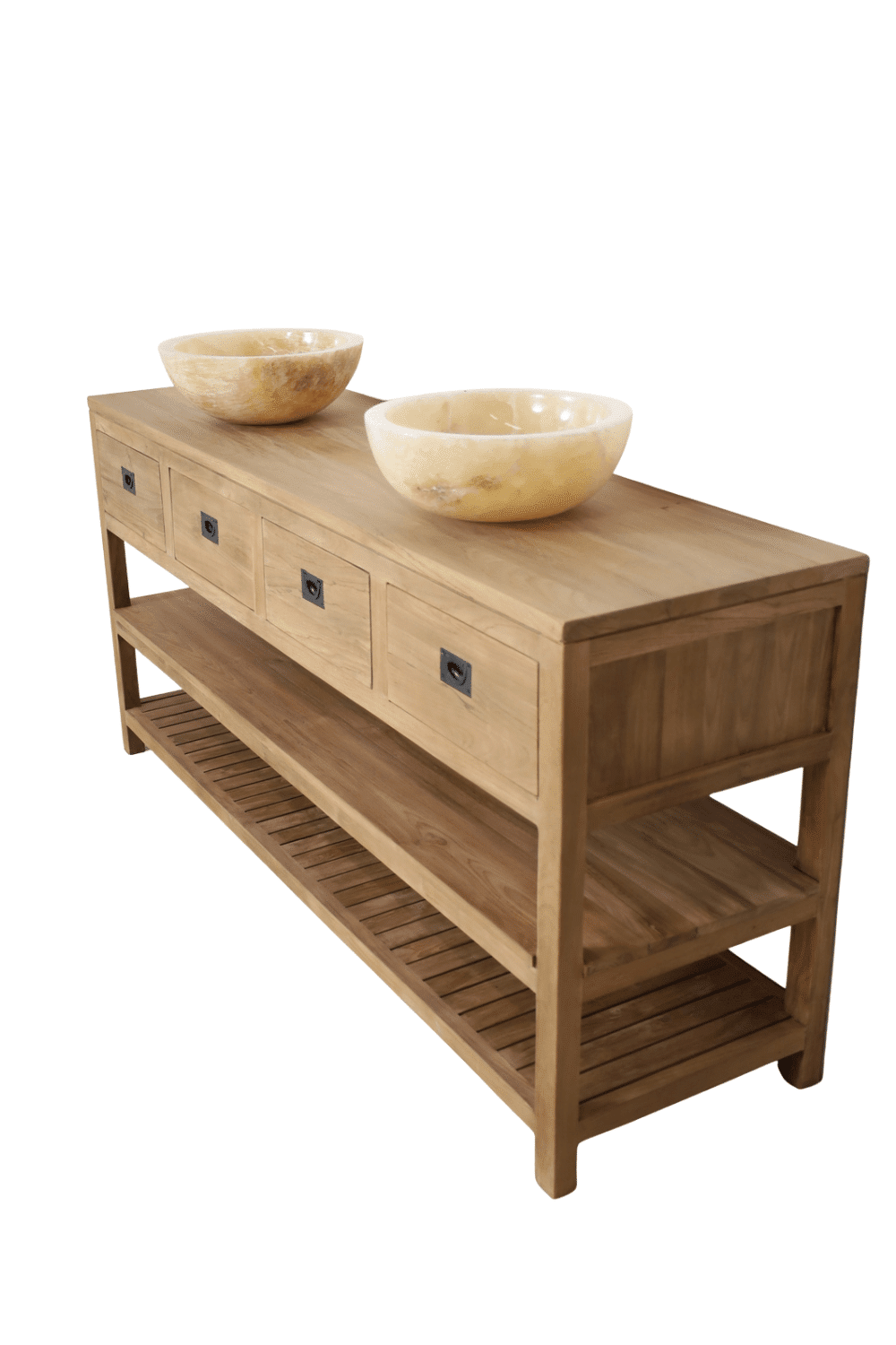 Teak houten badkamermeubel 180x50x85 cm