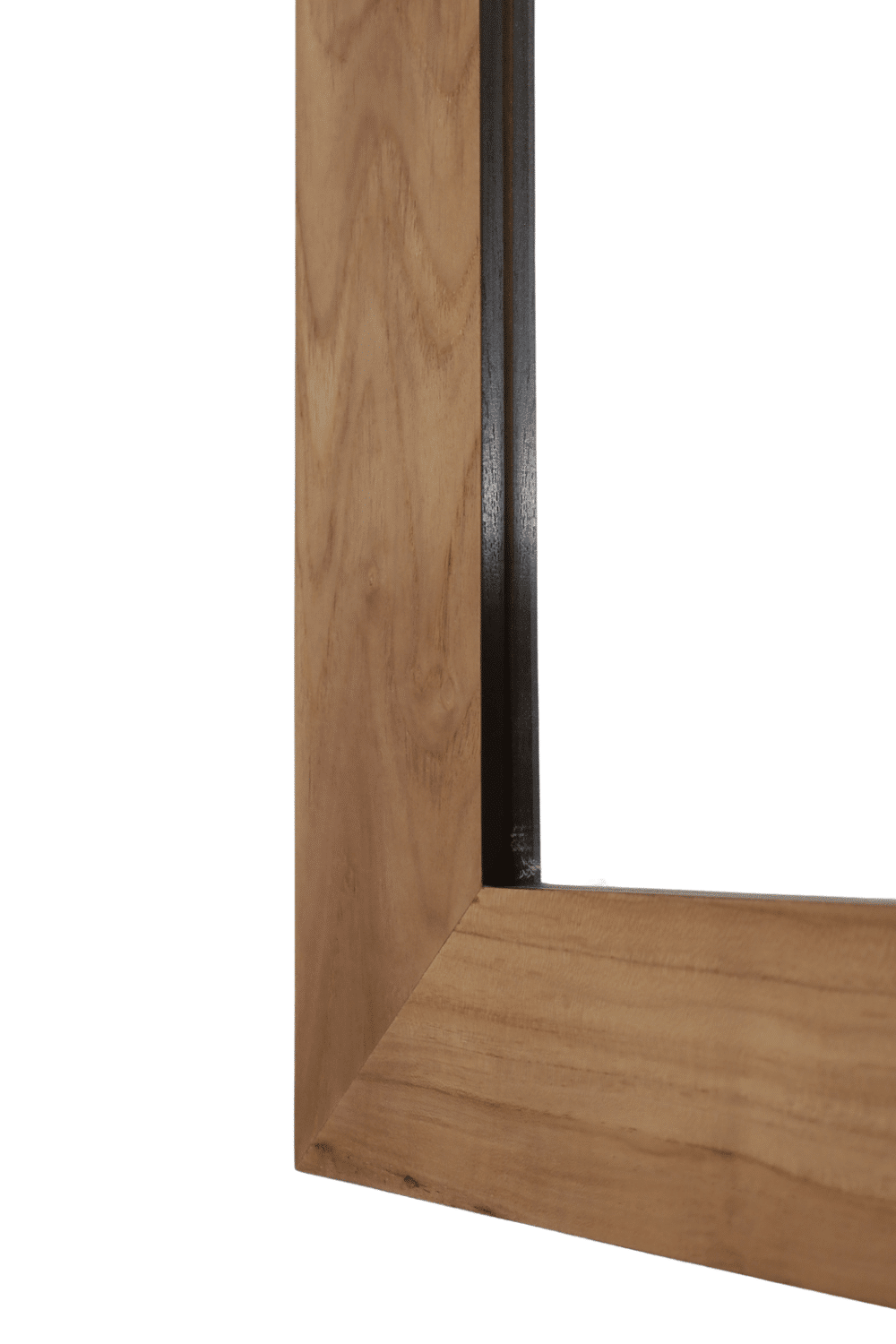 Teak houten badkamermeubel met anodic brown metalen details, en spiegel st3t 120 cm Teak houten badkamermeubel met anodic brown metalen details, en spiegel st3t 120 cm