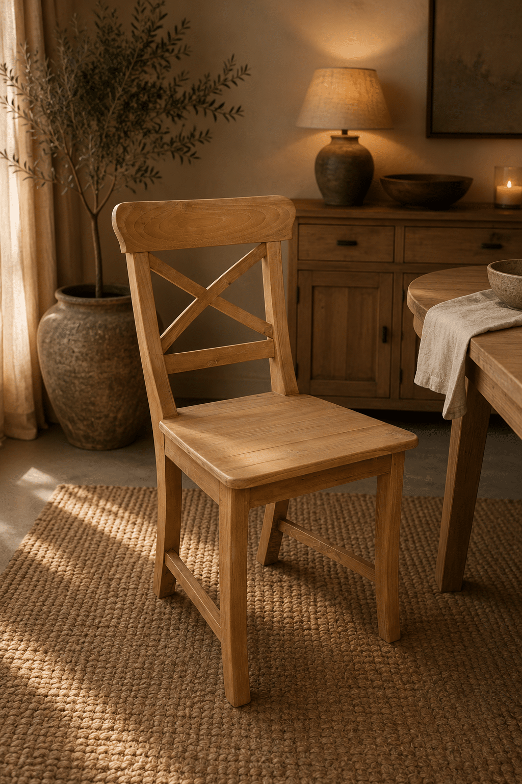 6x Teak Houten Eetkamerstoel Zonder Armleuning 6x Teak Houten Eetkamerstoel Zonder Armleuning