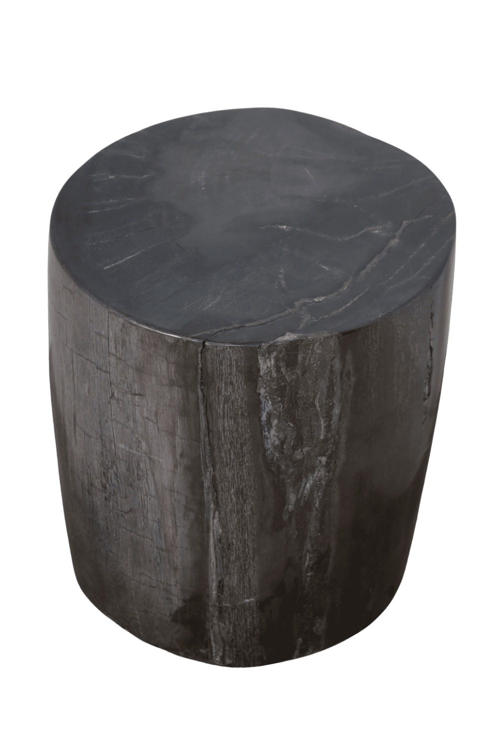 zwarte Versteend houten poef 31x30,5x35 cm zwarte Versteend houten poef 31x30,5x35 cm