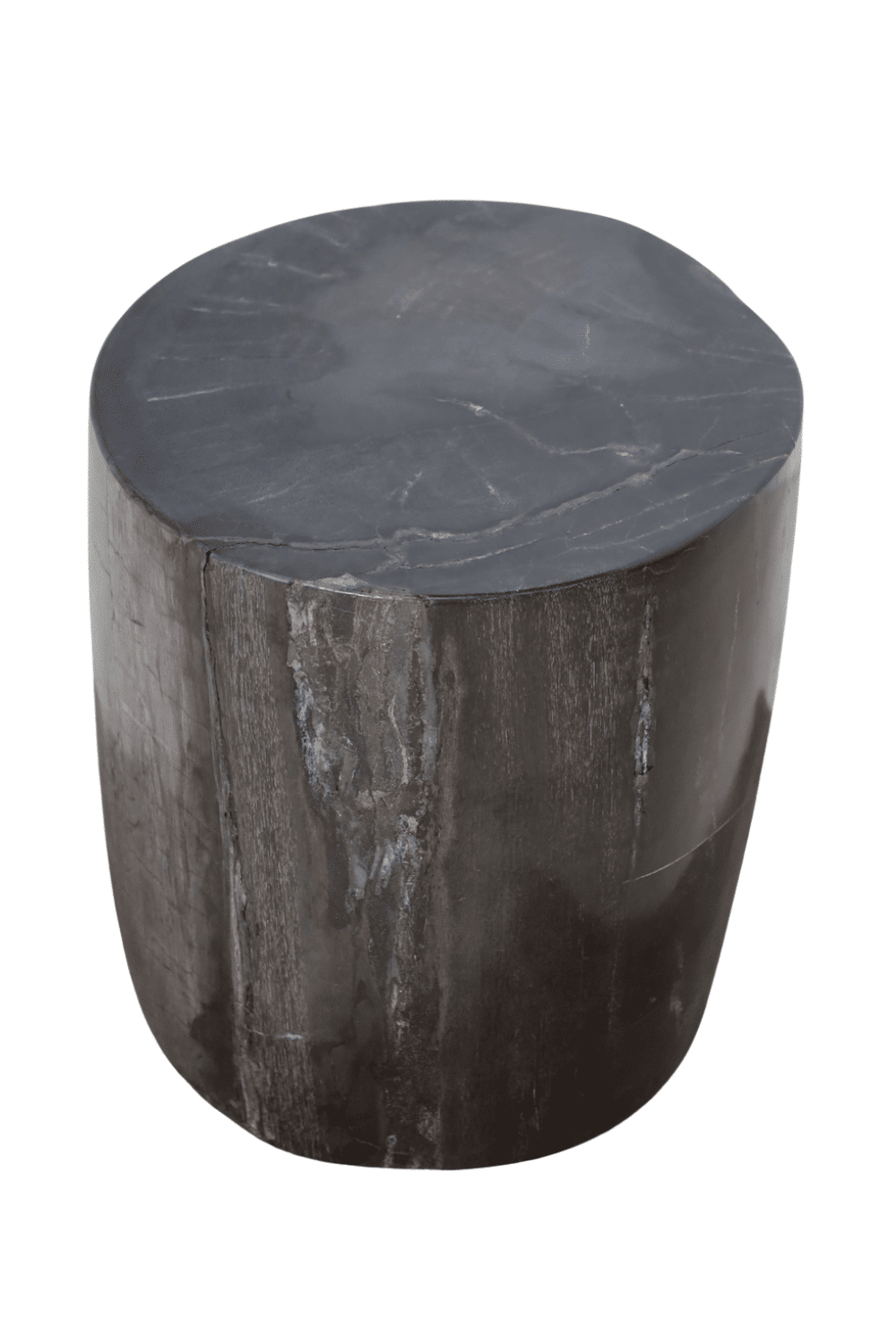 zwarte Versteend houten poef 31x30,5x35 cm zwarte Versteend houten poef 31x30,5x35 cm
