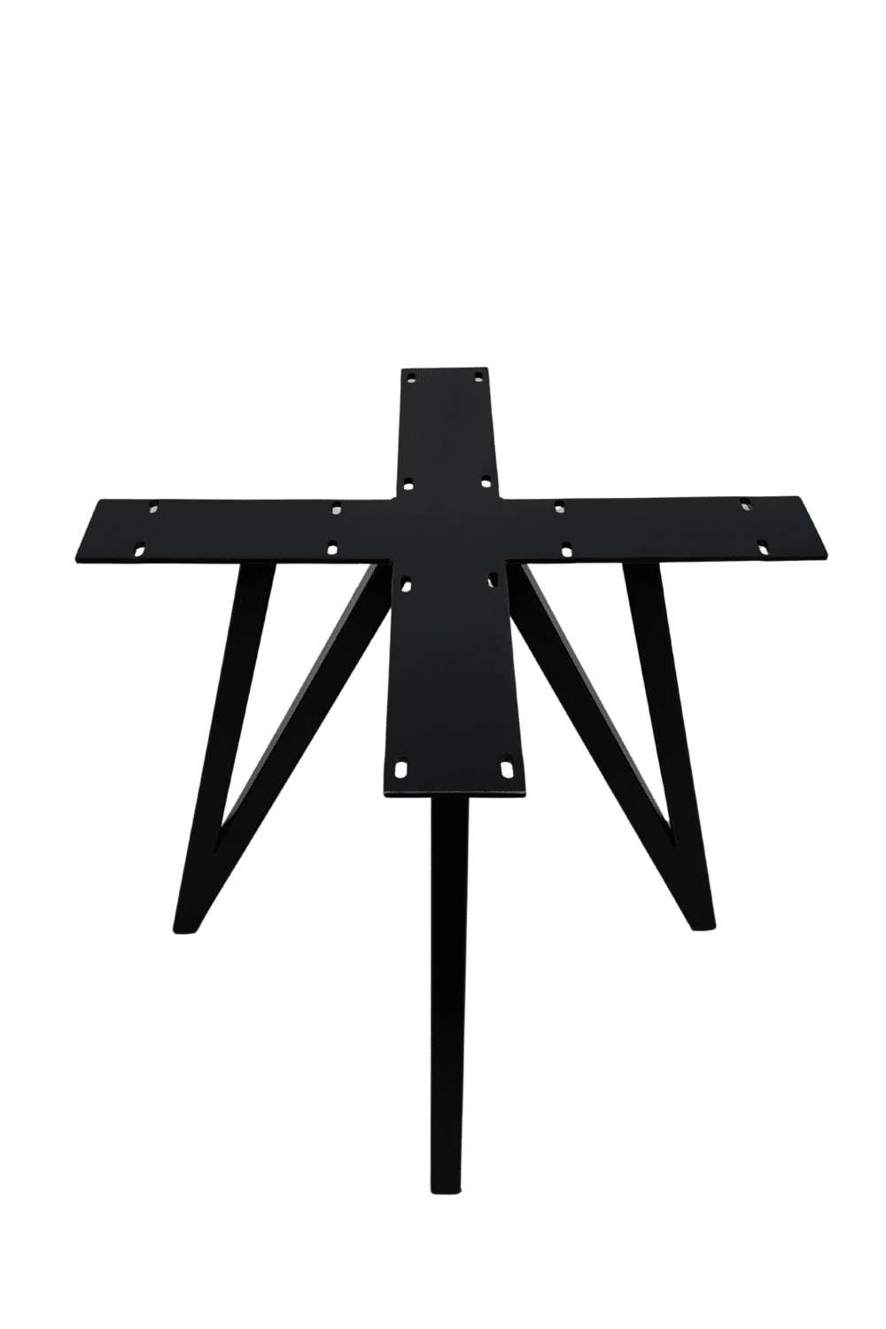 Zwarte metalen poot voor onder een ronde tafel 80x80x72 cm