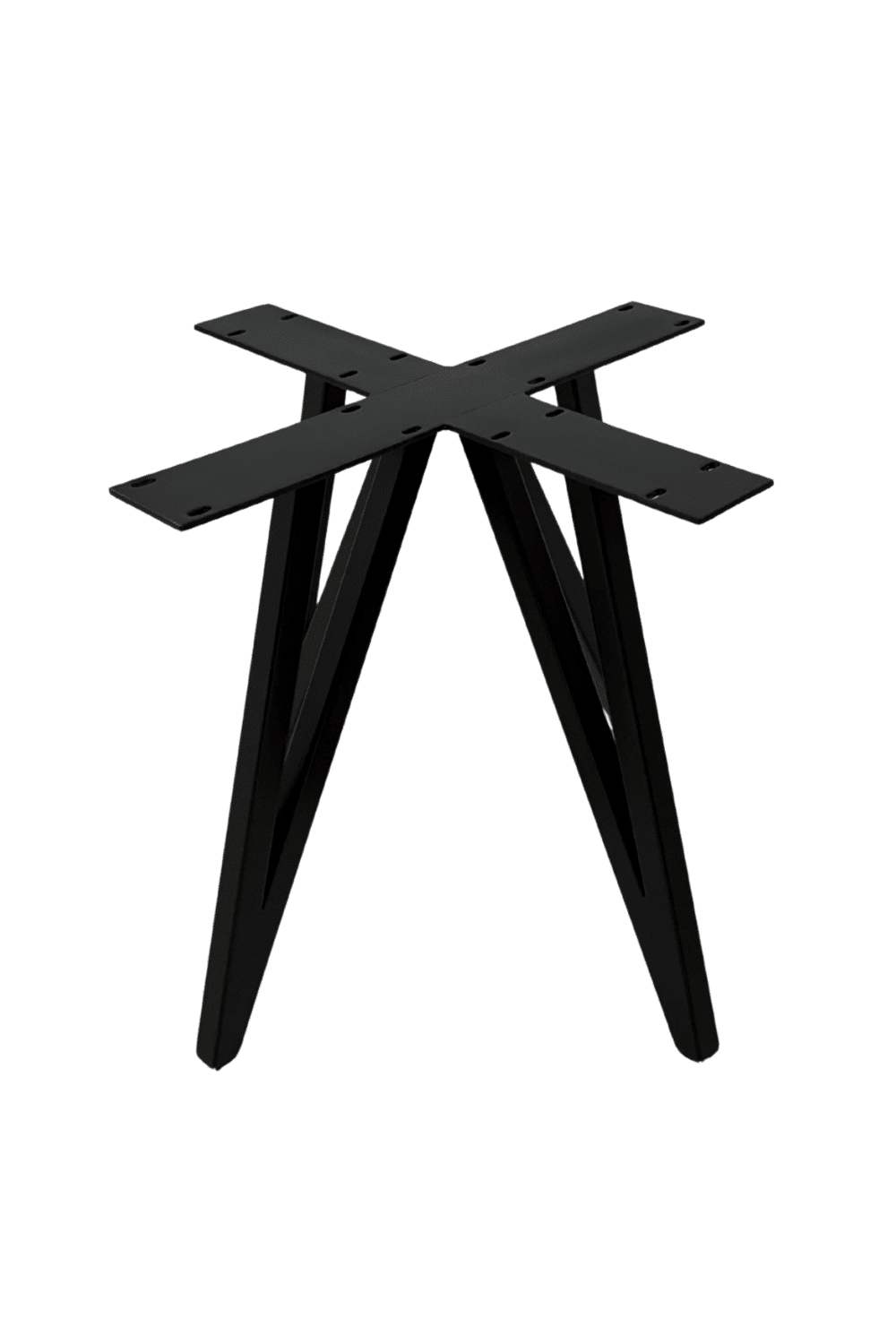 Zwarte metalen poot voor onder een ronde tafel 80x80x72 cm