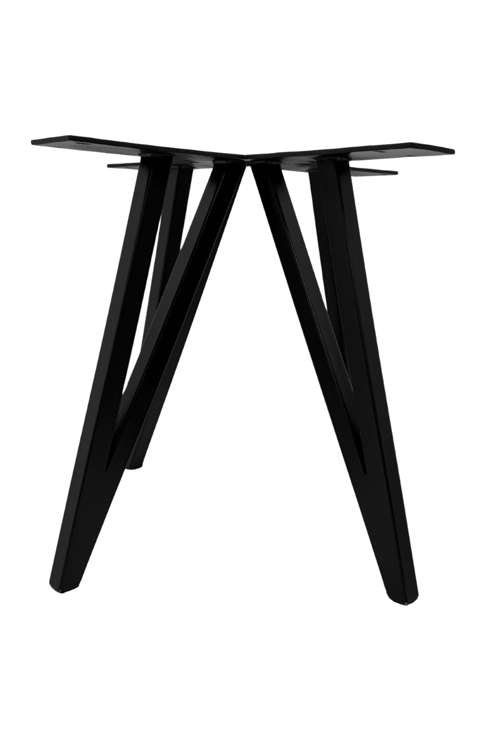 Zwarte metalen poot voor onder een ronde tafel 80x80x72 cm